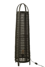 Lampe Don Baumwolle/Bambus Schwarz