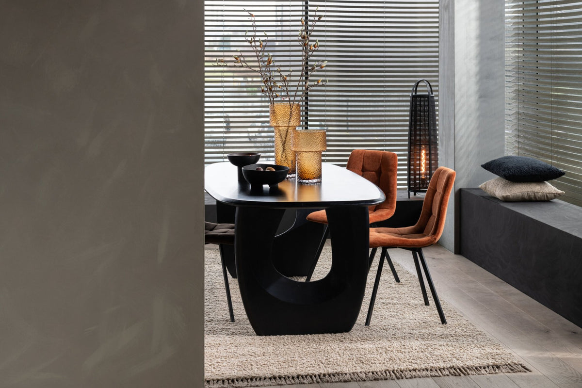 Lampe Don Baumwolle/Bambus Schwarz