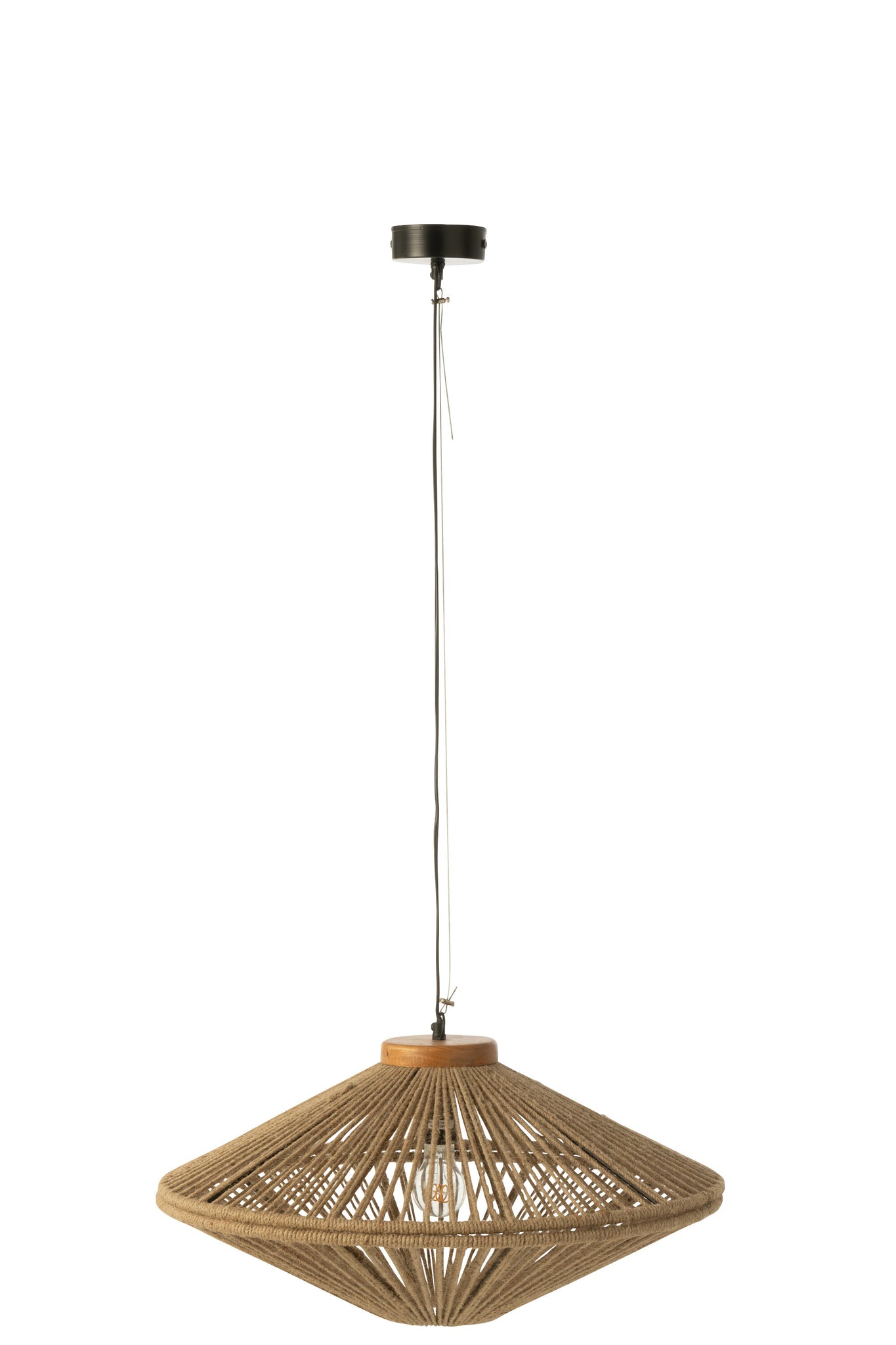 J-LINE HANGLAMP OVNI IJZER JUTE NATUREL KLEIN - Tuincentrum Lopik