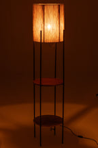 Lamp ijzer/mango naturel/zwart - Tuincentrum Lopik