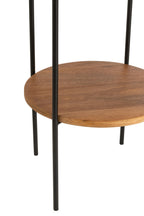 Lamp ijzer/mango naturel/zwart - Tuincentrum Lopik
