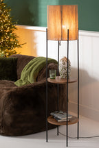 Lamp ijzer/mango naturel/zwart - Tuincentrum Lopik
