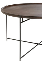 Tafel Rond IJzer/Mangohout Bruin/Zwart - Tuincentrum Lopik