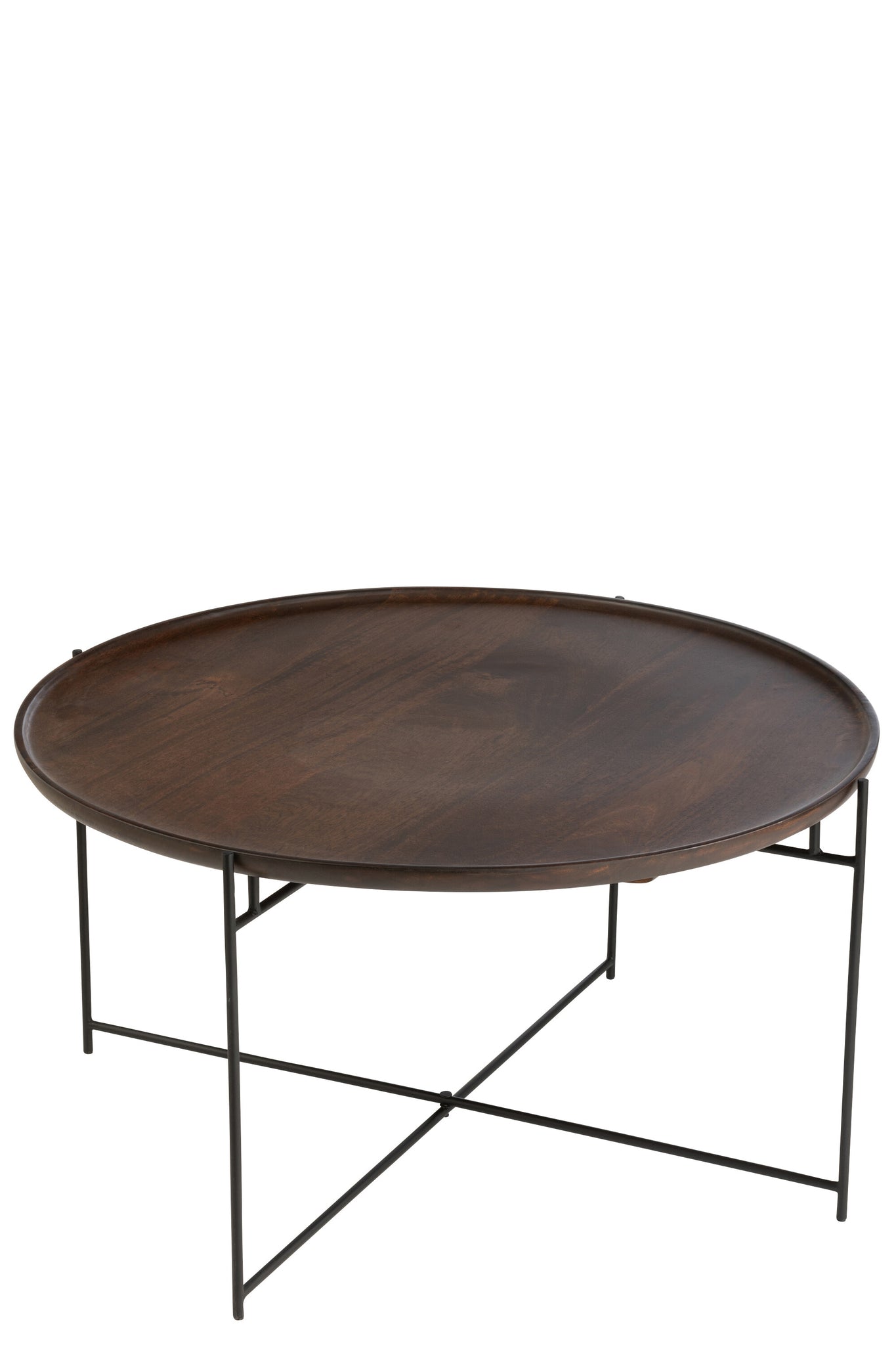 Tafel Rond IJzer/Mangohout Bruin/Zwart - Tuincentrum Lopik