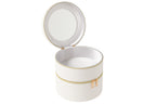 J-LINE COSMETICADOOS ROND+SPIEGEL KUNSTLEER WIT - Tuincentrum Lopik