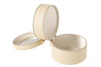 J-LINE COSMETICADOOS ROND+SPIEGEL KUNSTLEER BEIGE - Tuincentrum Lopik
