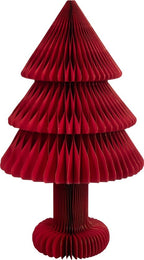 J-LINE KERSTBOOM OPVOUWBAAR PAPIER KERST ROOD GROOT