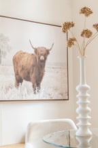 J-LINE WANDDECORATIE LANDSCHAP YAK GRENENHOUT/POLYRESIN WIT/BRUIN - 143 X 103 CM - Tuincentrum Lopik