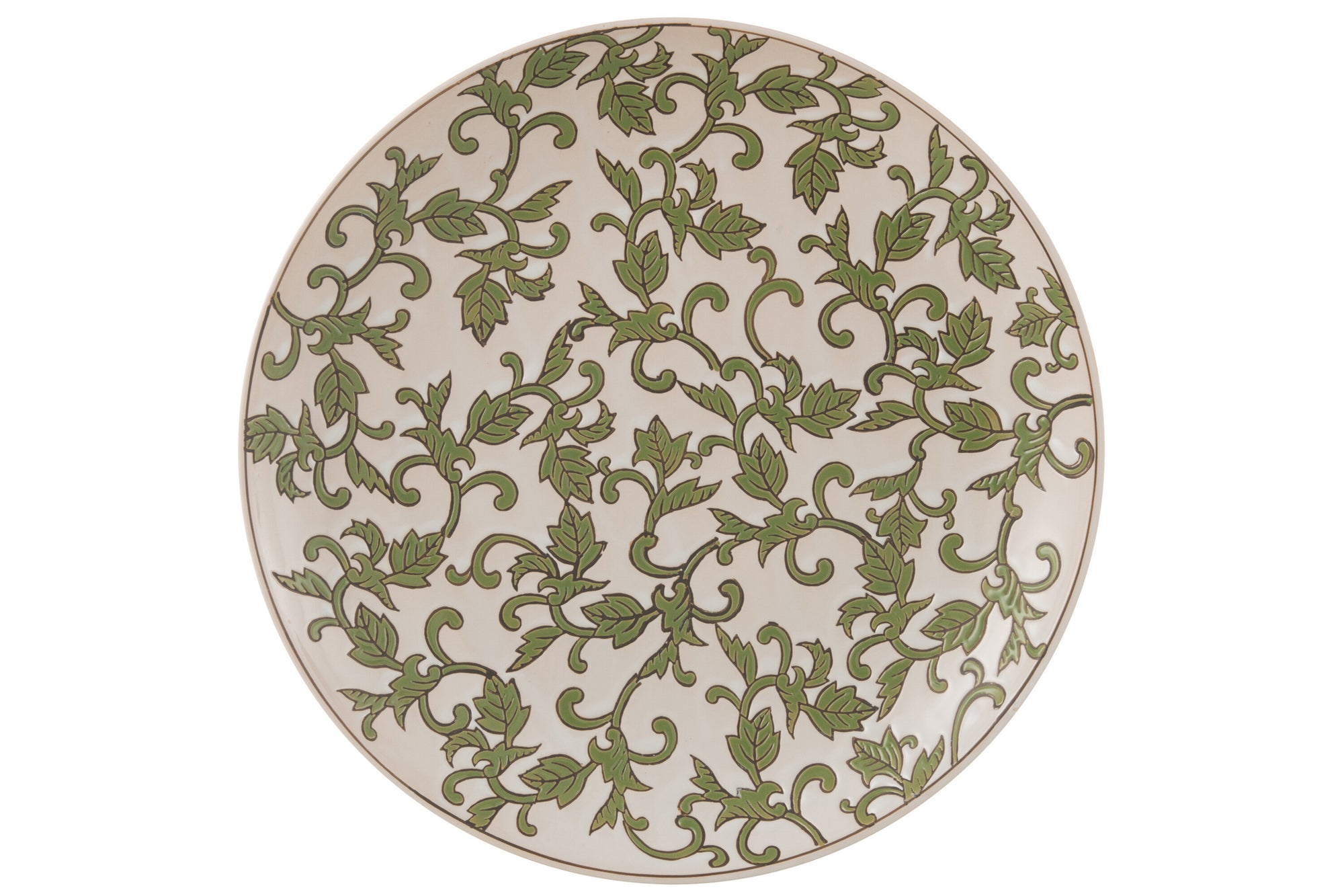 Plaat Decoratief Yezi Porselein Groen/Wit - Tuincentrum Lopik