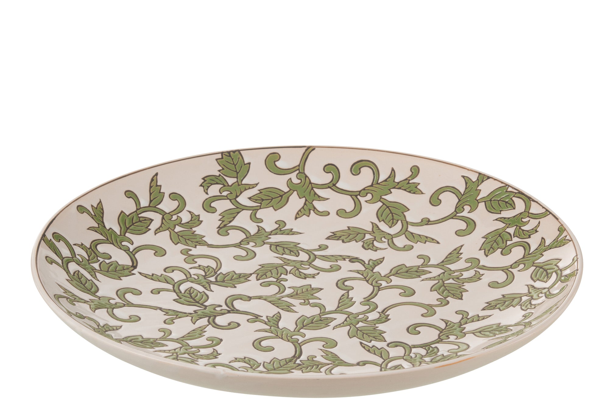 Plaat Decoratief Yezi Porselein Groen/Wit - Tuincentrum Lopik