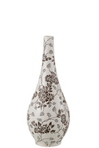 J-LINE VASE ZEN PEER PORSELEIN WIT/ZWART - Tuincentrum Lopik