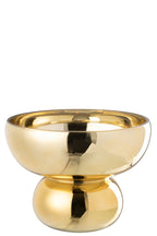 J-LINE BOWL ROUNDED FOOT GLASS GOLD - Tuincentrum Lopik