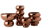 J-LINE BOWL ROUNDED FOOT GLASS BROWN - Tuincentrum Lopik