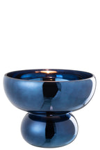 J-LINE BOWL ROUNDED FOOT GLASS BLUE - Tuincentrum Lopik