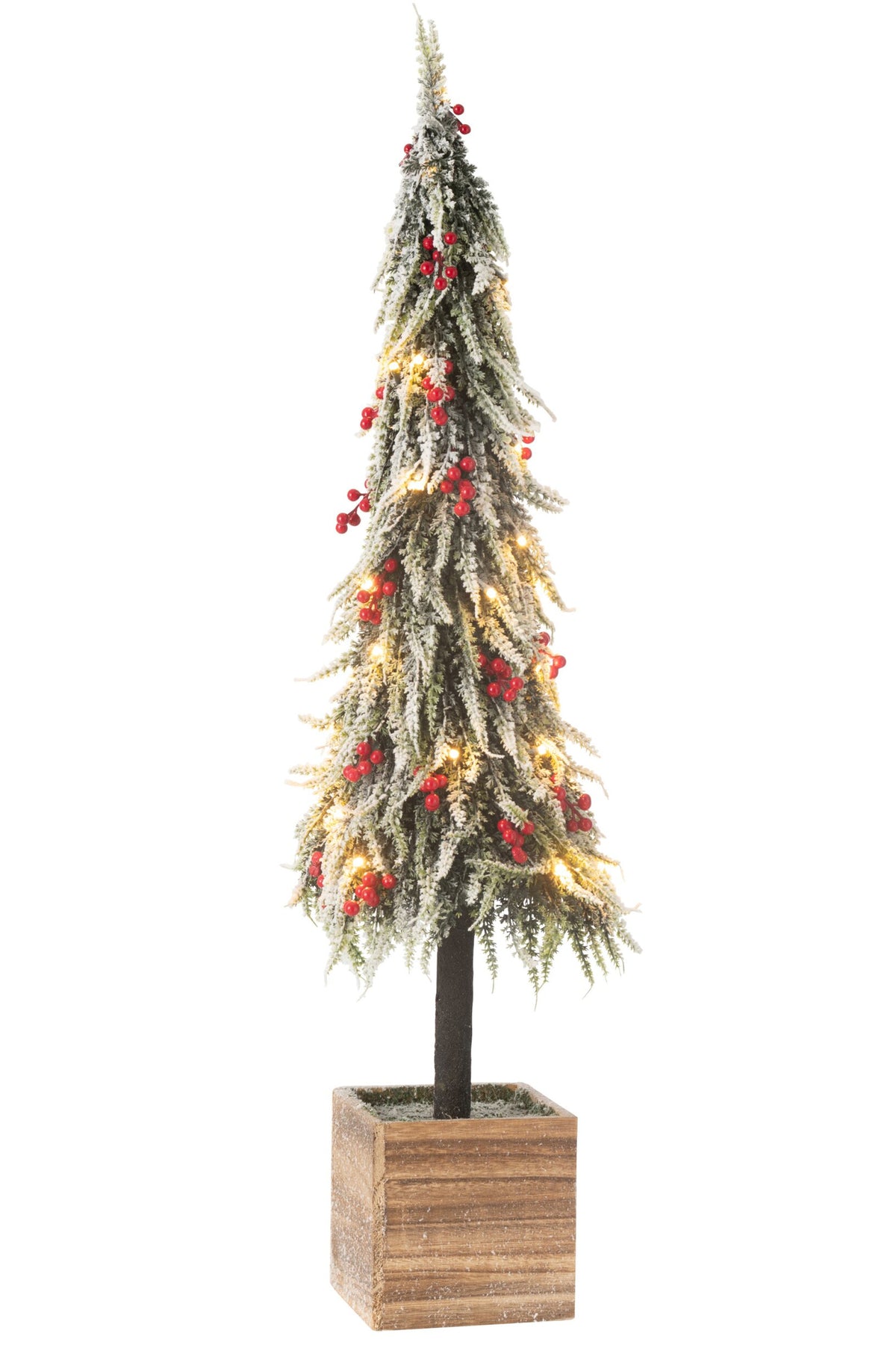 J-LINE WEIHNACHTSBAUM + LED KÜNSTLICHER SCHNEE GRÜN/ROT EXTRA GROSS