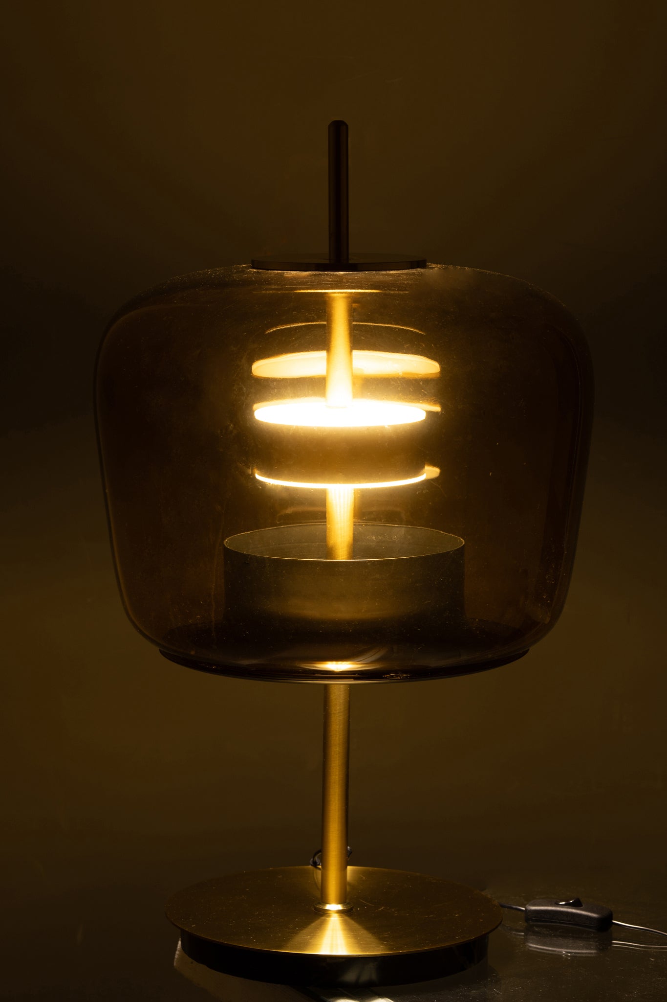 J-LINE TAFELLAMP LED GLAS BRUIN - Tuincentrum Lopik