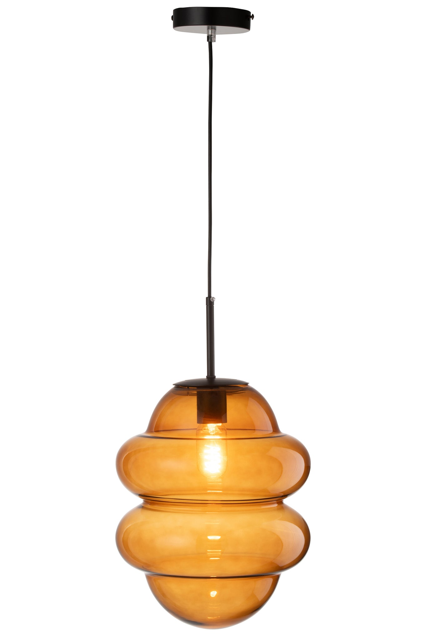 J-LINE HÄNGELAMPE HONEY SPOON GLAS BRAUN