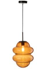 J-LINE HÄNGELAMPE HONEY SPOON GLAS BRAUN