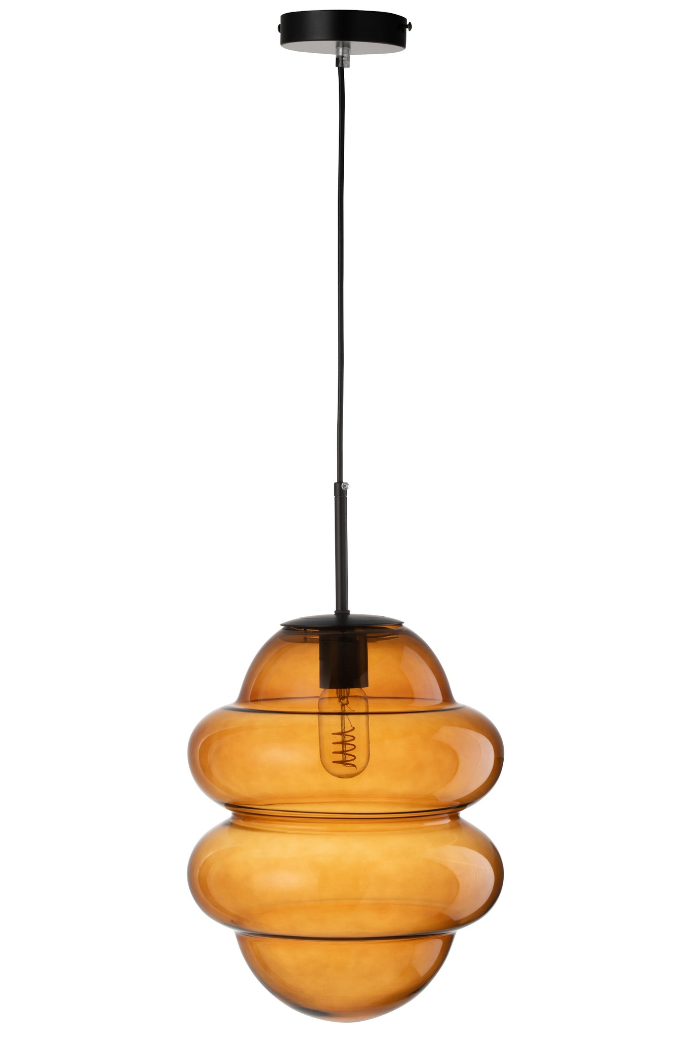 J-LINE HÄNGELAMPE HONEY SPOON GLAS BRAUN