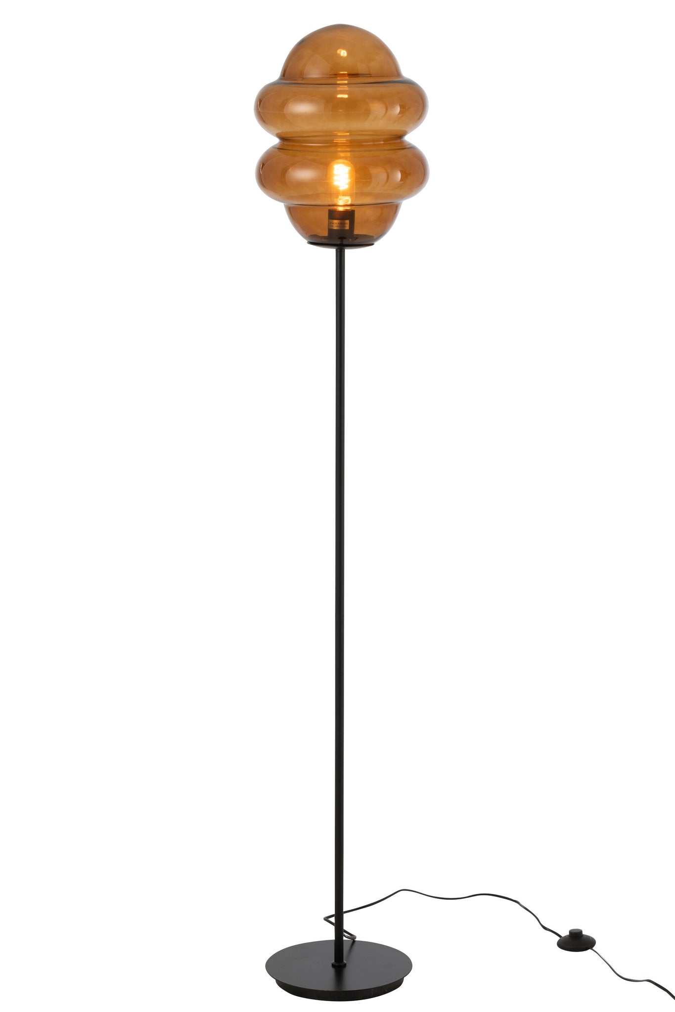 J-LINE VLOERLAMP HONEY SPOON GLAS BRUIN - Tuincentrum Lopik