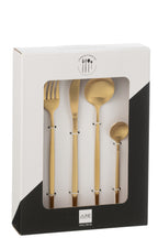 J-LINE BOX CUTLERY A 24 PIECES STAINLESS STEEL MATT GOLD - Tuincentrum Lopik