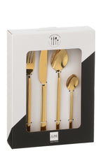 J-LINE BOX CUTLERY B 24 PIECES STAINLESS STEEL SHINY GOLD - Tuincentrum Lopik