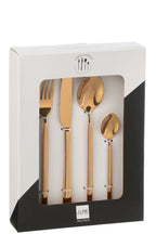 J-LINE BOX CUTLERY B 24 PIECES STAINLESS STEEL SHINY COPPER - Tuincentrum Lopik