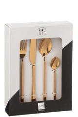 J-LINE BOX CUTLERY B 24 PIECES STAINLESS STEEL SHINY COPPER - Tuincentrum Lopik