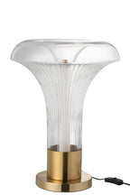J-LINE LED-TAFELLAMP GOUD METAAL/GLAS TRANSPARANT - Tuincentrum Lopik