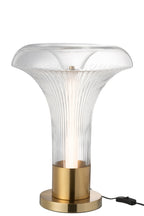 J-LINE LED-TAFELLAMP GOUD METAAL/GLAS TRANSPARANT - Tuincentrum Lopik