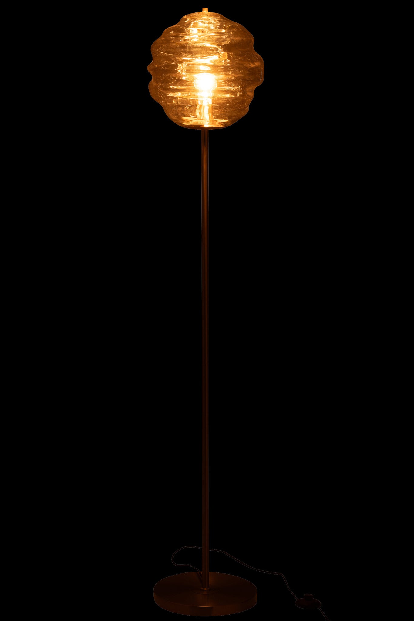 J-LINE VLOERLAMP HONEYCOMB HONINGRAATGLAS COGNAC - Tuincentrum Lopik