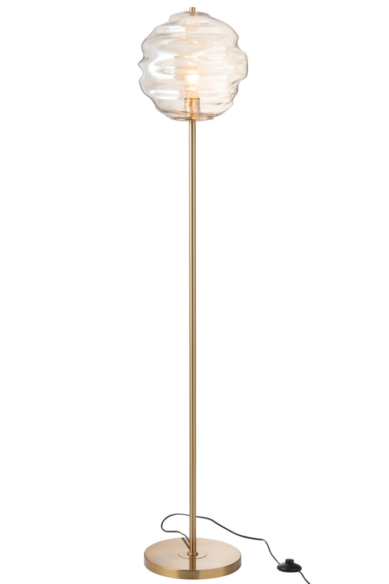 J-LINE VLOERLAMP HONEYCOMB HONINGRAATGLAS COGNAC - Tuincentrum Lopik