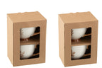 J-LINE SET 2 JUMBO MOKKEN BLAD WINDOWBOX KERAMIEK BRUIN ASSORTIMENT - Tuincentrum Lopik