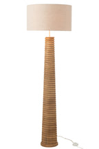 J-LINE VLOERLAMP THREADED MET GERIBD AILANTHUSHOUT, NATUREL/GRIJS - Tuincentrum Lopik