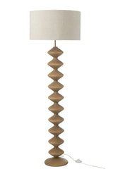J-LINE VLOERLAMP CATERPILLAR POPULIERENHOUT NATUREL/GRIJS - Tuincentrum Lopik