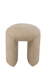 J-LINE RONDE KRUK TEXTIEL BEIGE - Tuincentrum Lopik