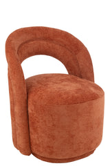 J-LINE ACCENT CHAIR TEXTILE ORANGE RUST - Tuincentrum Lopik
