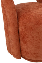 J-LINE ACCENT CHAIR TEXTILE ORANGE RUST - Tuincentrum Lopik