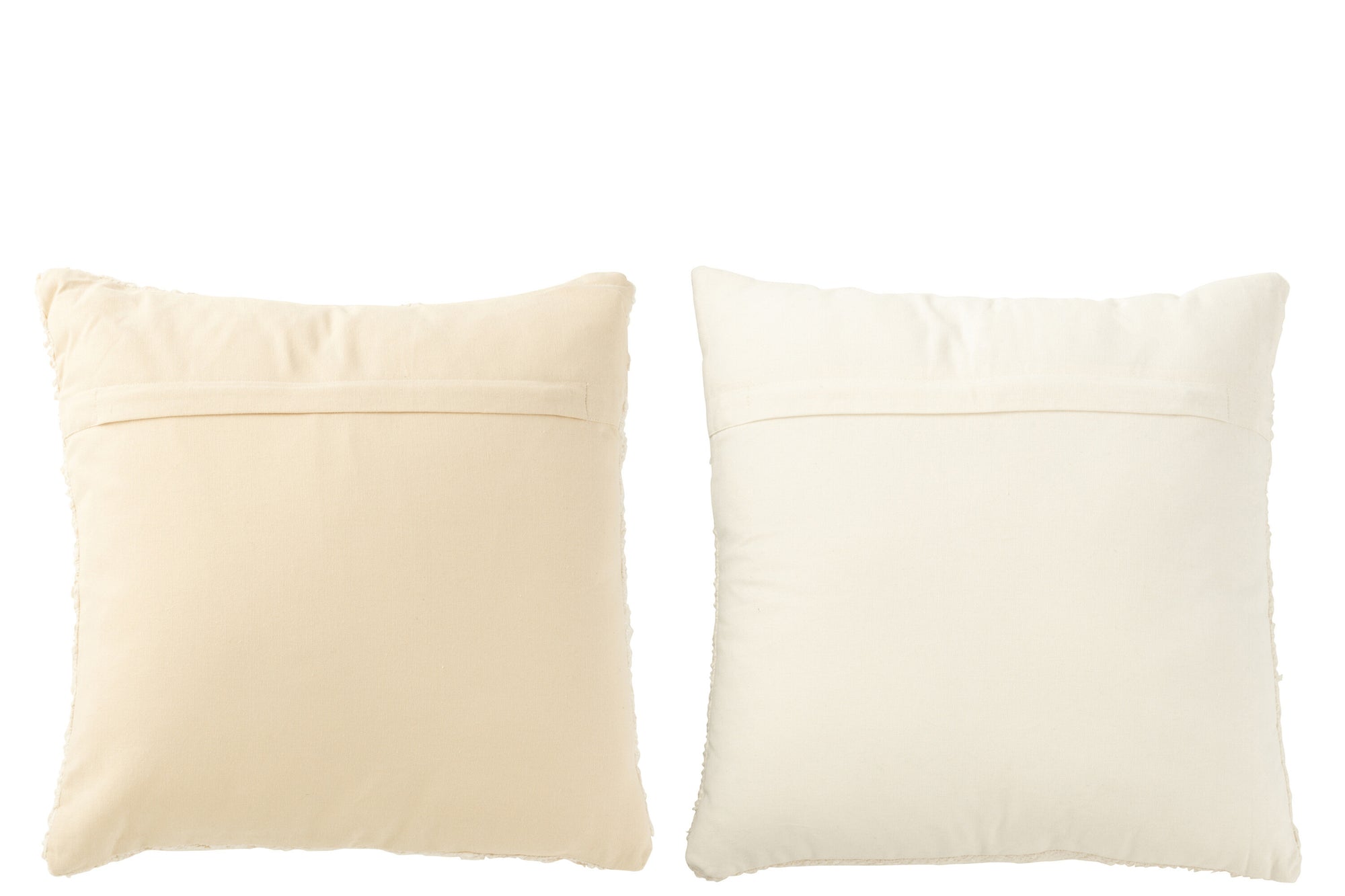 Kussen Vierkant Los/Strak Geweven Katoen Room Assortiment Van 2 - Tuincentrum Lopik