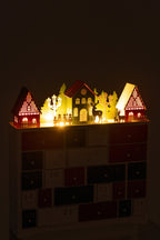 J-LINE LED KERSTTAFEREEL KAST MET HUISJES MULTIPLEX MULTICOLOR 41 CM