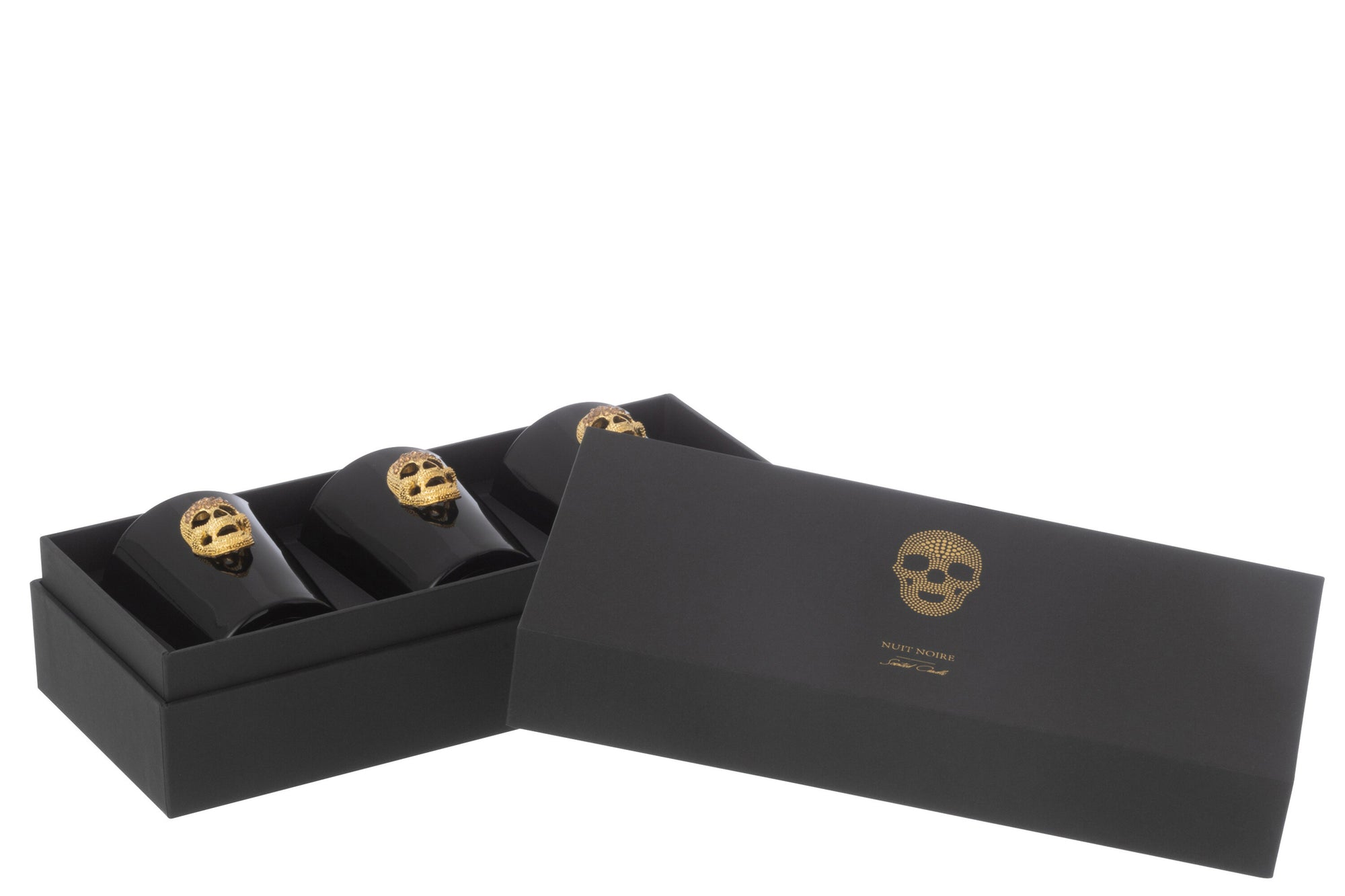 J-LINE SET 3 GEURKAARSEN SKULL NUIT NOIRE ZWART 16 UUR - Tuincentrum Lopik