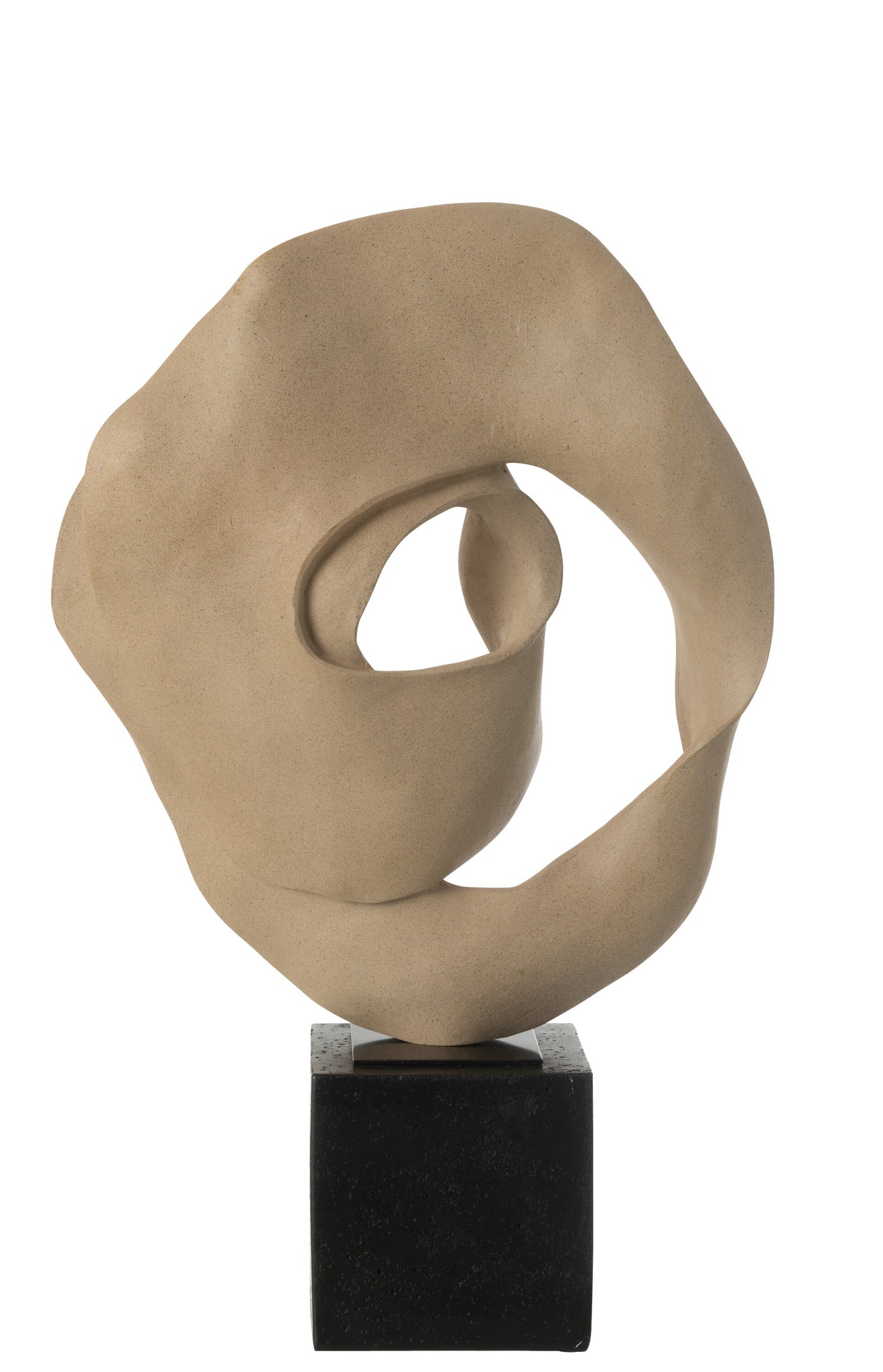 J-LINE DECO ABSTRACT ON BASE RESIN BEIGE/BLACK - Tuincentrum Lopik