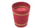 J-LINE GEURKAARS IN MAND – FUCHSIA/RATTAN/GLAS GROOT – 75 UUR - Tuincentrum Lopik