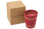 J-LINE GEURKAARS IN MAND – FUCHSIA/RATTAN/GLAS GROOT – 75 UUR - Tuincentrum Lopik