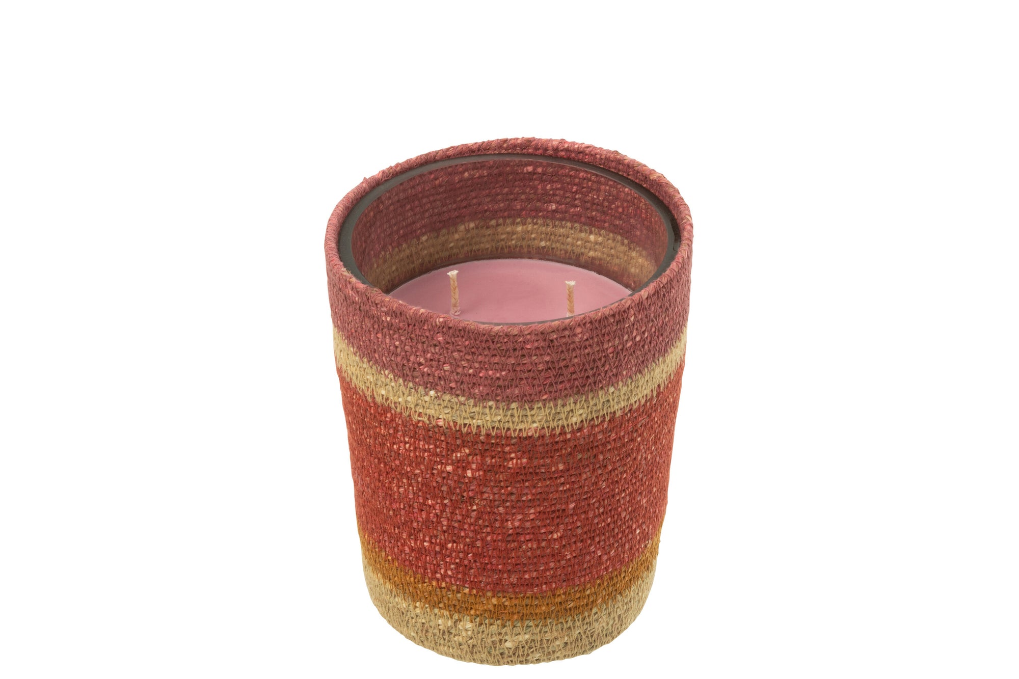 J-Line Geurkaars Basket Wax Bourgogne Medium - 55H - Tuincentrum Lopik
