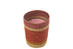 J-Line Geurkaars Basket Wax Bourgogne Medium - 55H - Tuincentrum Lopik