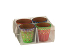 J-LINE SET 4 BLOEMPOTTEN MUMBAI TERRACOTTA MIX - Tuincentrum Lopik
