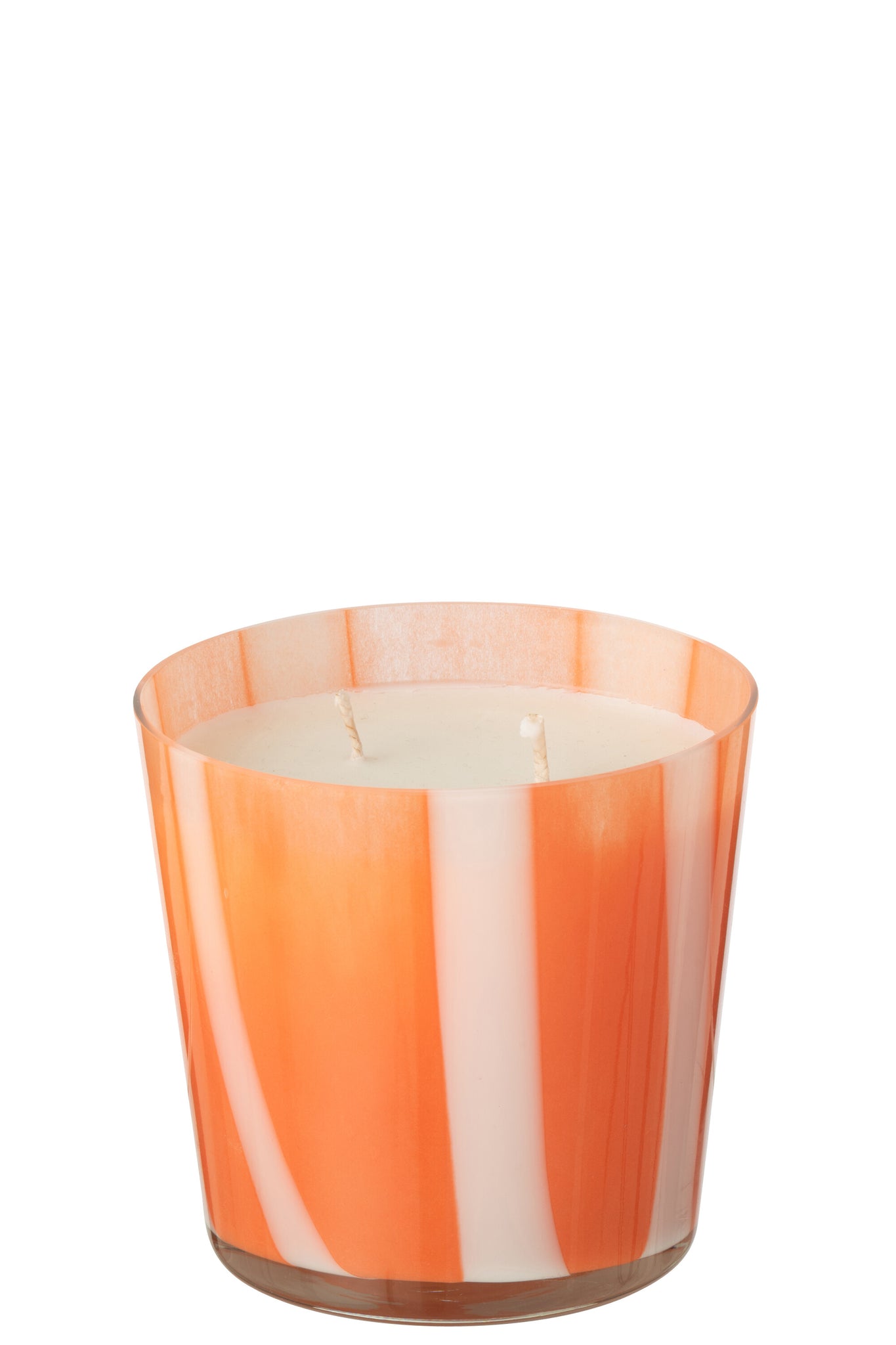 J-LINE SCENTED CANDLE NOA LINES ORANGE SMALL - 50 HOURS - Tuincentrum Lopik