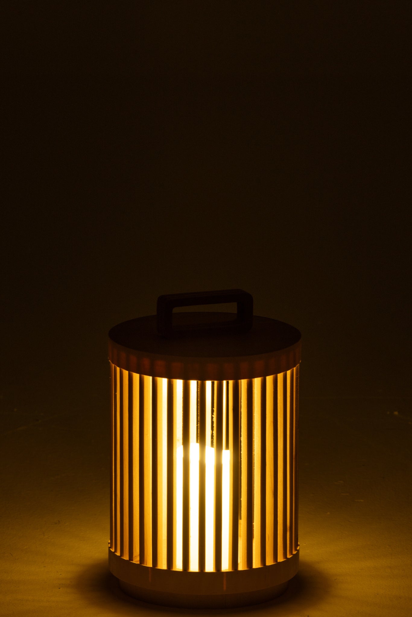 Lamp Cilinder Vurenhout/LED Naturel Klein - Tuincentrum Lopik