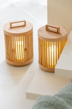 Lamp Cilinder Vurenhout/LED Naturel Klein - Tuincentrum Lopik